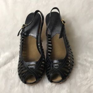 Michael Kors Women 6.5M Black Sling Black leather